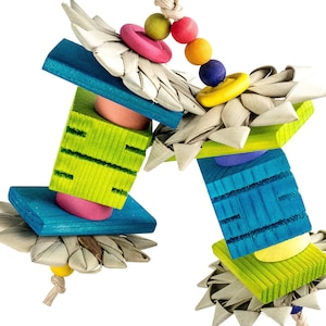 Tropical Teaser - Bird Toy for Small or Medium Parrots like Caiques, Conures, African Greys