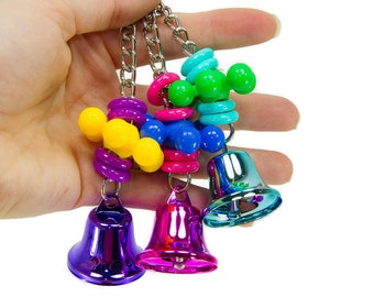 Mini Wind Chimes - Small Bird Toy - Parrotlet Budgie Lovebird Parakeet Conure Bell Toy