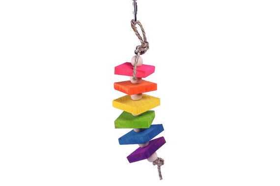 Safe wood top for bird toys