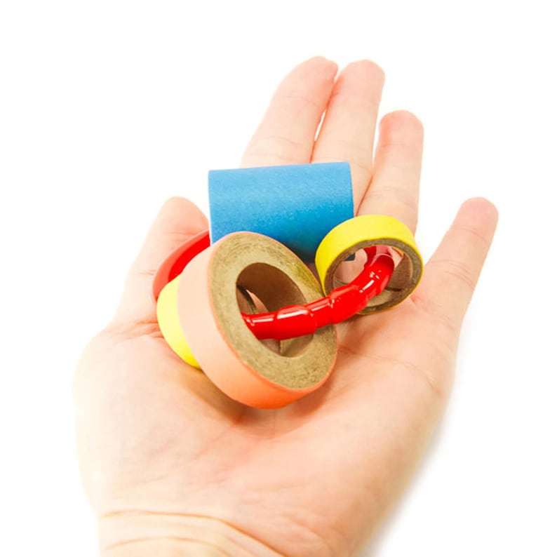 Chewsy – Set of 2 Foot Toys with Birdie Bagels for Large Parrots Bild 3