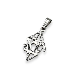 Support Israel - Solid 14k White Gold Am Yisrael Chai Pendant &quot;The People of Israel Live&quot;, Israeli Symbol Pendant, Jewelry from Israel