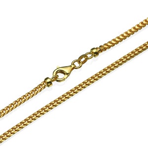 14k Gold Franco Chain 2.5mm, Thick 14k Yellow Gold Chain, Solid Gold Franco Chain Necklace, Necklace Chain, Yellow Gold Pendant Chain