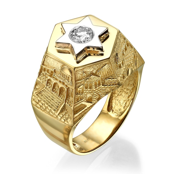 Jewish gold best sale ring
