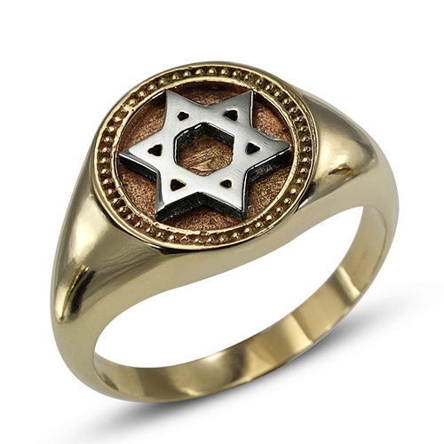 Mens gold outlet star ring
