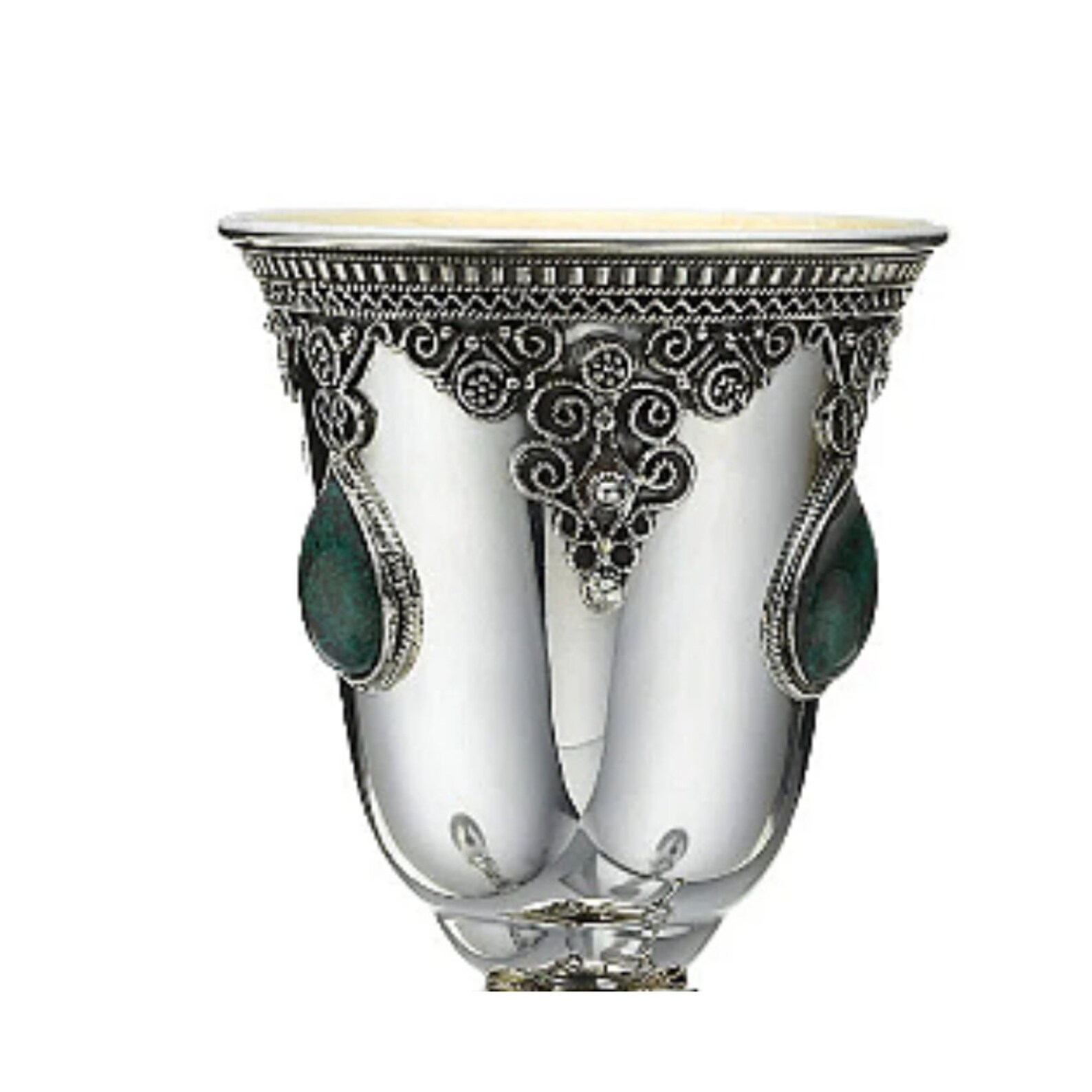 Unique Silver Kiddush Cup W Hasidic Musicians Sterling Silver Etsy