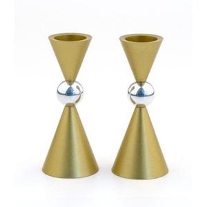 Modern Shabbat Candlesticks