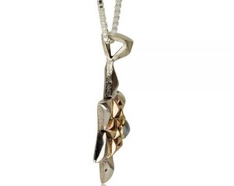 Collana Con Ciondolo Kabbalah Stella Di Davide Placcata Oro 14k E Zirconi, Made In Israel