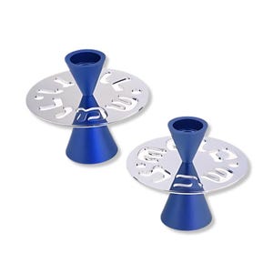 Mini Shabbat Candlesticks, Shabbat Shalom Hebrew Blessing Candle Holders, Travel Size Shabbat Candles, Modern Candle Sticks, Jewish Gifts
