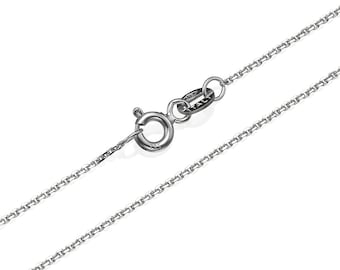 14k witgouden ankerschakelketting 1,1 mm, Italiaanse kettingen