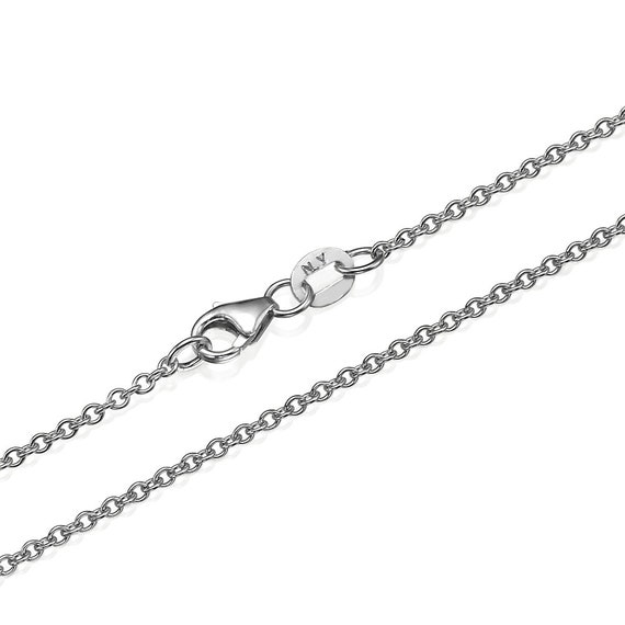 14k white gold chain italy outlet