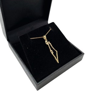 Outline Map of Israel 14K Gold Pendant, Support Israel Necklace Charm Israeli Map, Israel is my country, Handmade Jewish Jewelry from Israel