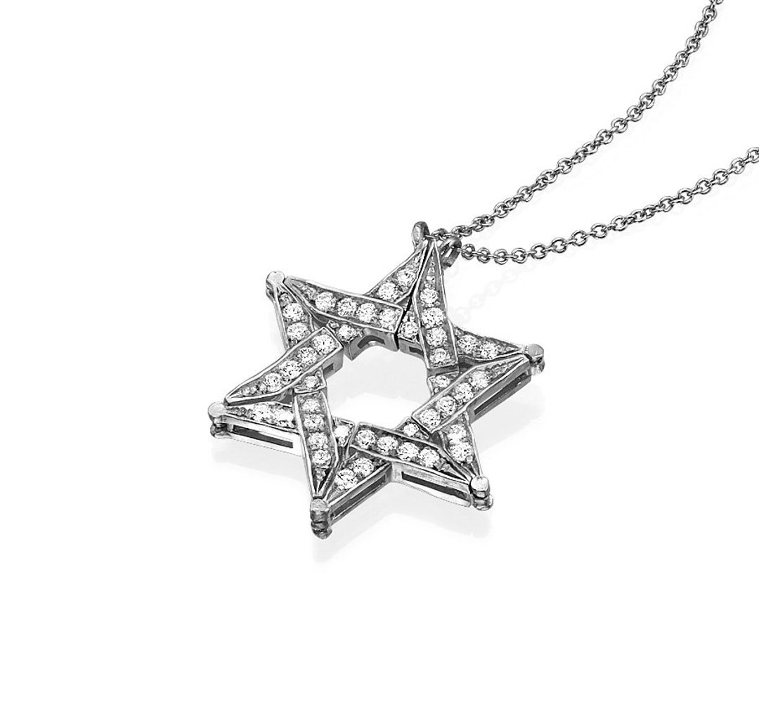 Sterling Silver Star of David Necklace | Diamant Jewelry e-Shop | Earrings,  Rings, Necklaces, Bracelets from Sterling Silver with Cubic Zirconia | USA