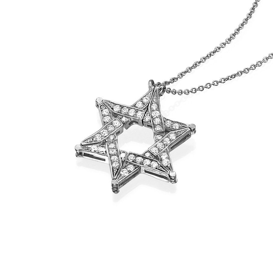 TIFFANY 18K Yellow Gold 12mm Elsa Peretti Star of David Pendant Necklace  456030 | FASHIONPHILE