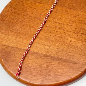 14k Gold Kabbalah Bracelet, Woven Red String Gold Protection Bracelet, Red String Kabbalah Jewish Good Luck Bracelet from Israel