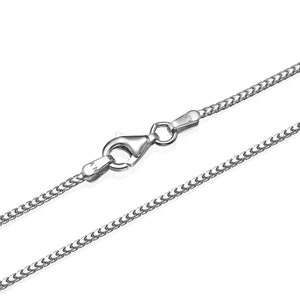 White Gold Franco Chain 1.3mm, Solid 14k Gold Chain, 14k White Gold Franco Chain Necklace, Pendant Chain, Italian Chain