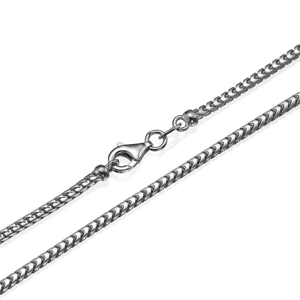 14k White Gold Chain 2mm Franco Chain 