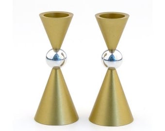 Modern Shabbat Candlesticks