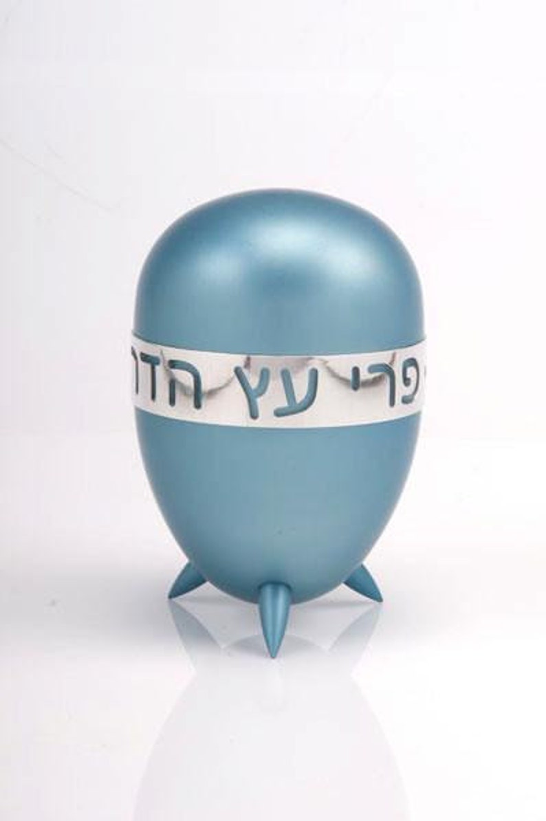 Etrog Box with Hebrew Text, Modern Etrog Case, Unique Etrog Holder, Colorful Case for Esrog, Citron Box, Sukkot Judaica, Jewish Holiday Gift
