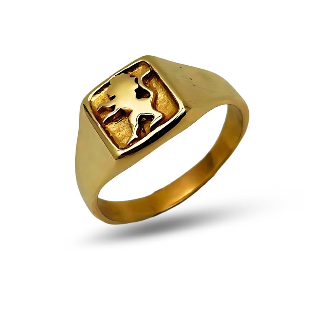 Buy Lion of Judah Ring, Solid 14k Gold Ring, Gold Lion Ring, Jerusalem  Emblem Ring, Unisex Jewish Ring, Tribe of Judah Ring, Men's Signet Ring  Online
