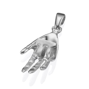 Protective Hand & Chai Pendant in 14k Gold