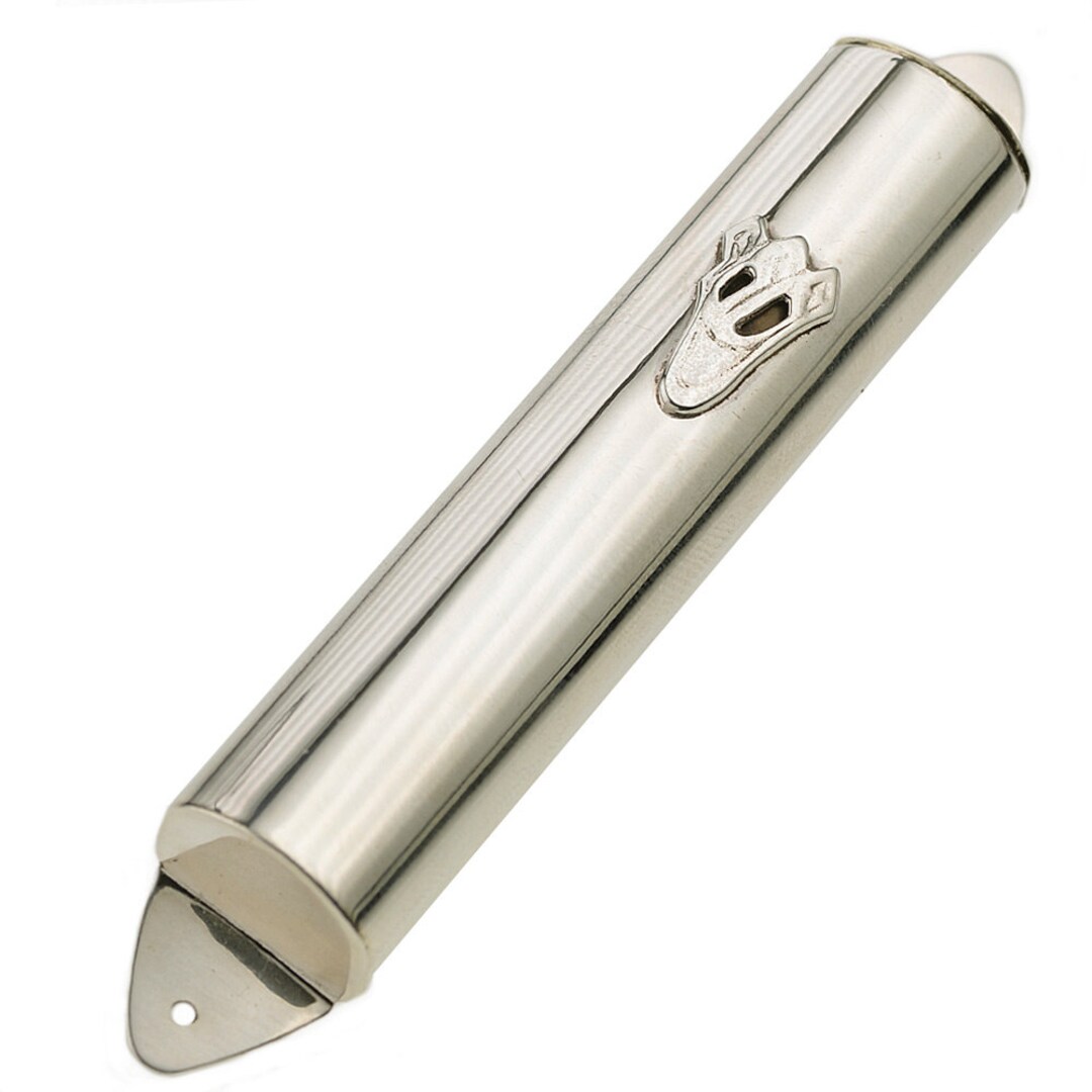 Sterling Silver Mezuzah Case, Contemporary Mezuzah With Scroll for Door, Mezzuzahs, Mezuza Cases