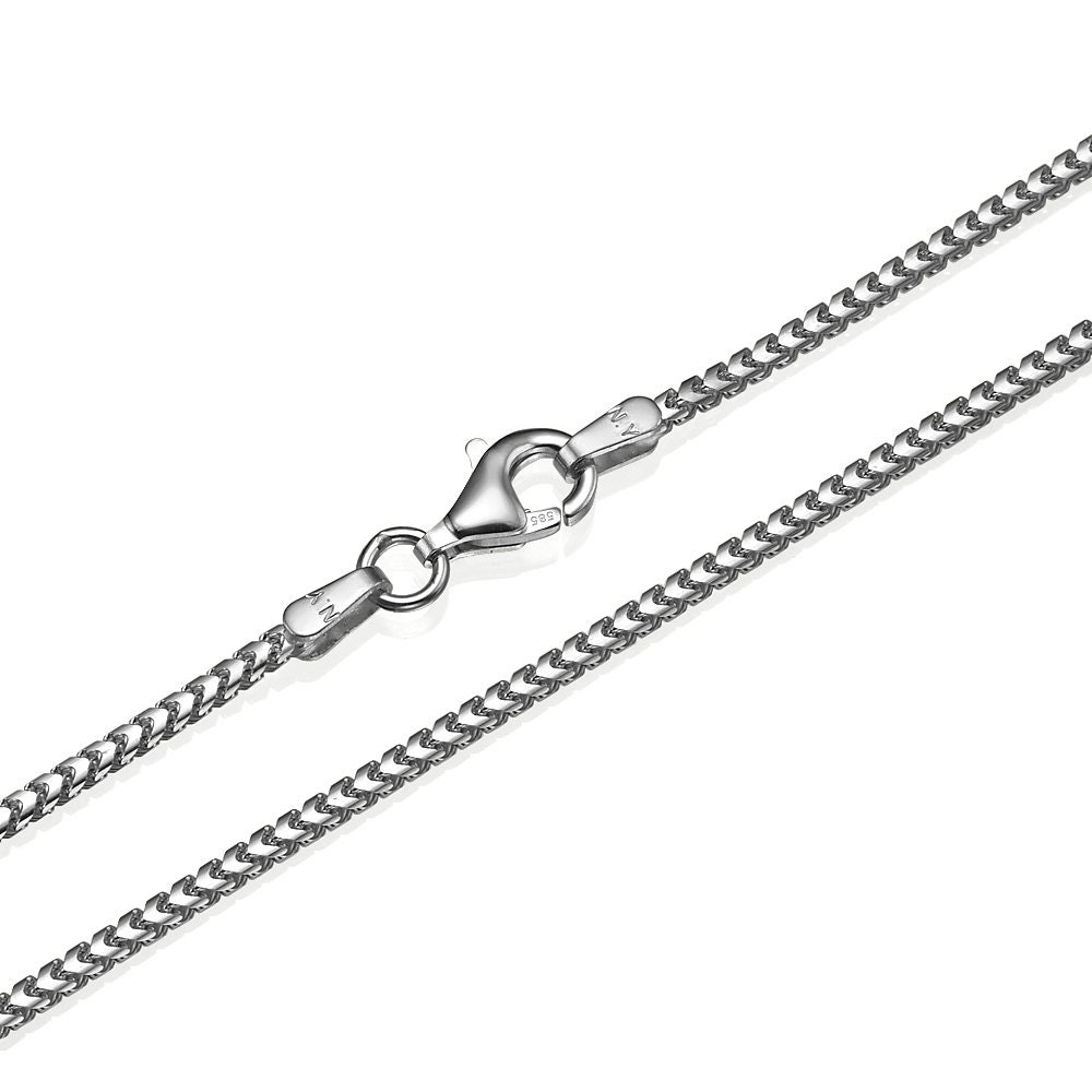 Franco link white gold chain best sale