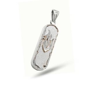 Mezuzah Pendant 14k White Gold, Florentine Finish Elegant Mezuzah Pendant, White Gold Mezuzah Protection Pendant, Jewish Jewelry
