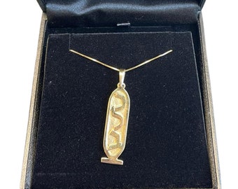 Personalized Cartouche 14k Gold Name 