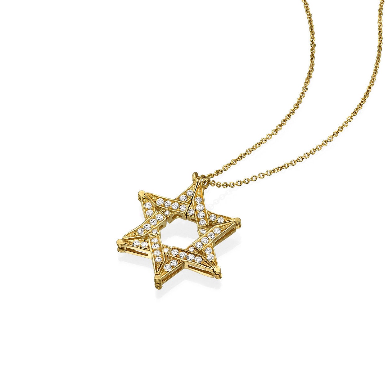 Diamond Jewish Necklace - Micro Star of David (Fully Iced) - IF & Co.