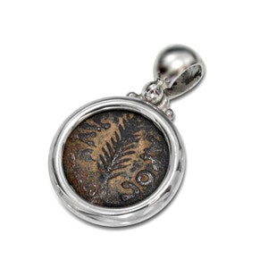 Ancient Coin Pendant in Sterling Silver, Authentic Roman Procurators Coin Pendant, Genuine Coin Pendant, Roman Coin Pendant