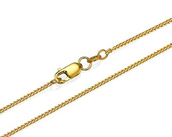14kt White Gold 0.65mm D/C Spiga Pendant Chain; 30 inch 14kt White Gold 0.65mm D/C Spiga Pendant Chain; 30 inch