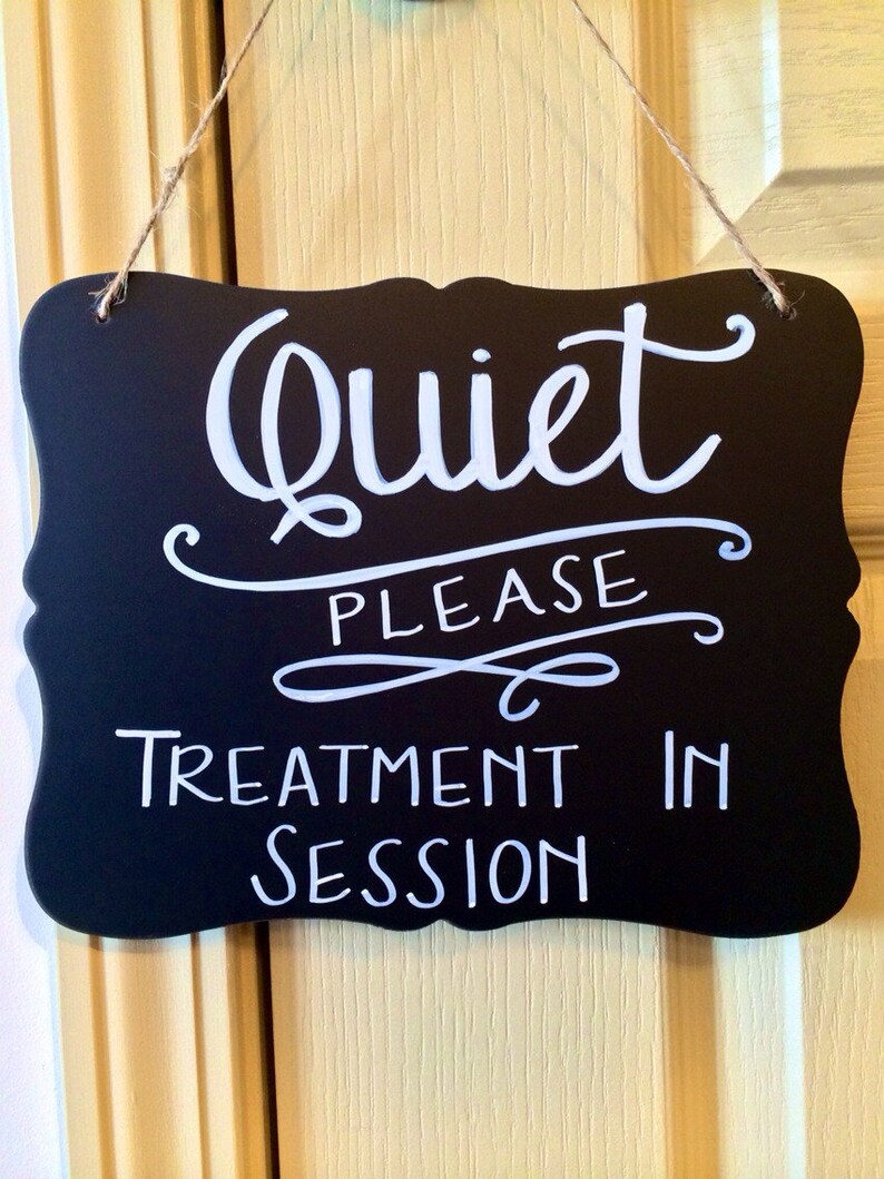 Spa/quiet Chalkboard. Spa Sign. Quiet Sign. Treatment in Etsy