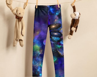 Outer Space Galaxy Nebula Universe Kid's Leggings
