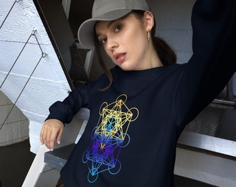 Metatrons Würfel Heilige Geometrie Sweatshirt