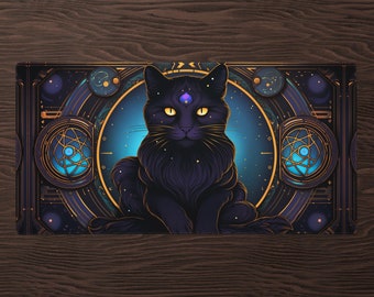 Mysterious Cat Gaming Mousepad Large