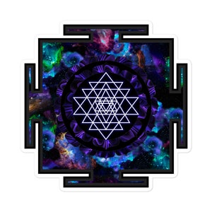 Sri Yantra Space Mandala Sacred Geometry Sticker Large