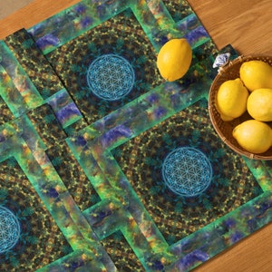 Designer Art Sacred Geometry Placemat Set Includes 4 Matching Placemats image 1