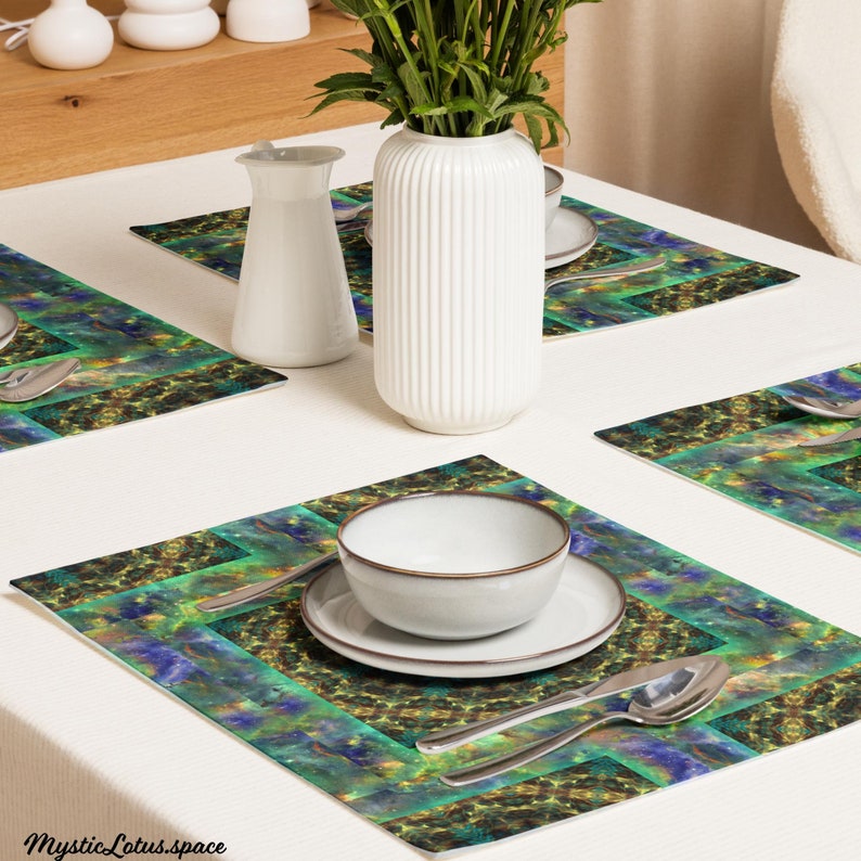 Designer Art Sacred Geometry Placemat Set Includes 4 Matching Placemats image 6