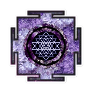 Sri Yantra Gem Mandala Sacred Geometry Sticker Large