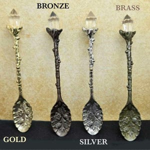 Crystal spoon, Ritual spoon, Witches spoon, Apothecary spoon, decorative spoon, teaspoon