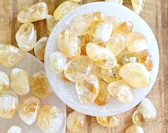 CITRINE TUMBLED CRYSTALS | Baked Citrine Tumbles