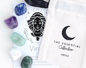 Virgo Zodiac Crystal Kit: Tumbled Healing Stones Star Sign Gift