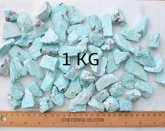 1kg Raw Amazonite Crystals: Bulk Rough Gemstones