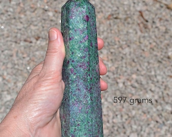 Ruby Fuchsite Generator Tower: Healing Crystal Point