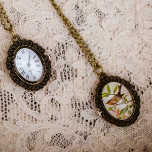 Bird Pocket Watch Necklace (The Anne PW)