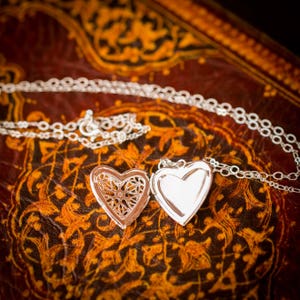 Filigree Heart Locket Necklace (Lorelie)