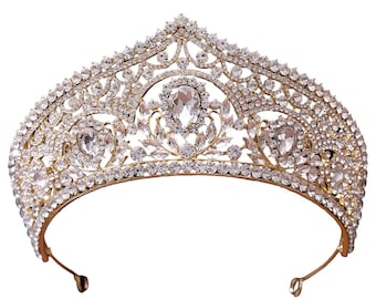 KOKOSHNIK WEDDING TIARA- (Crystal Rhinestone Bridal Tiaras And Crowns For Women Baroque Vintage Wedding Diadems)