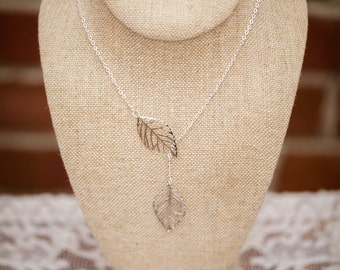 Lariat Dangling Leaf Necklace (The Audrey)