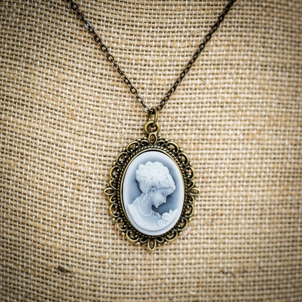 Collier Grey Lady Cameo