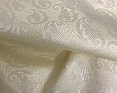 SALE 30 Indian brocade Ivory fabric, Dress fabric, Fancy fabric, Chevron pattern, Indian silk, Brocade fabric by yard NFAF115